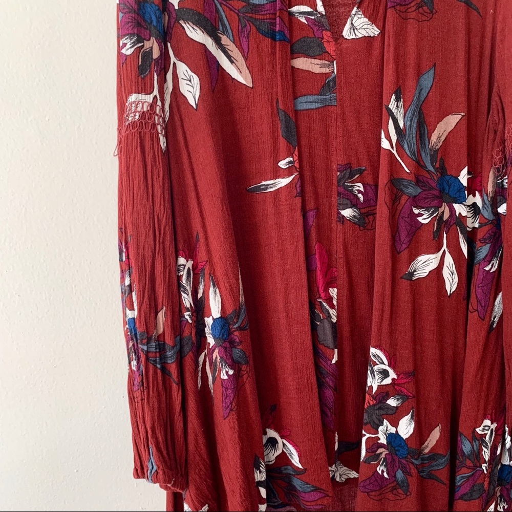 Free People Tree Swing Scarlet Orchid Tunic Dress - Picture 3 of 8